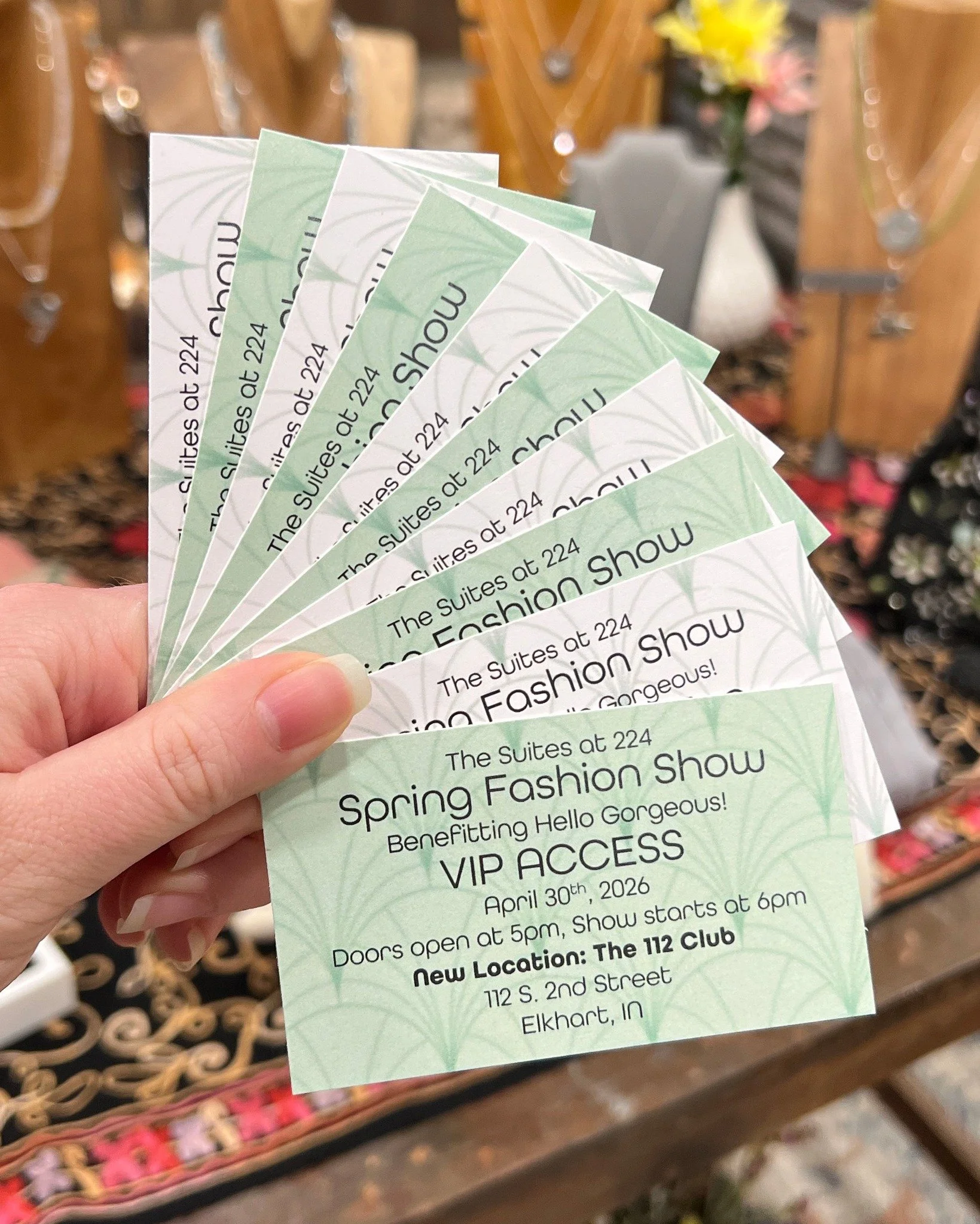 We've already sold more than half of the VIP tickets for our spring fashion show! 
In addition to coupons for each boutique and complimentary refreshments, VIP tickets get you runway seating AND a coveted swag bag! 
Get your tickets at corazonsterlin