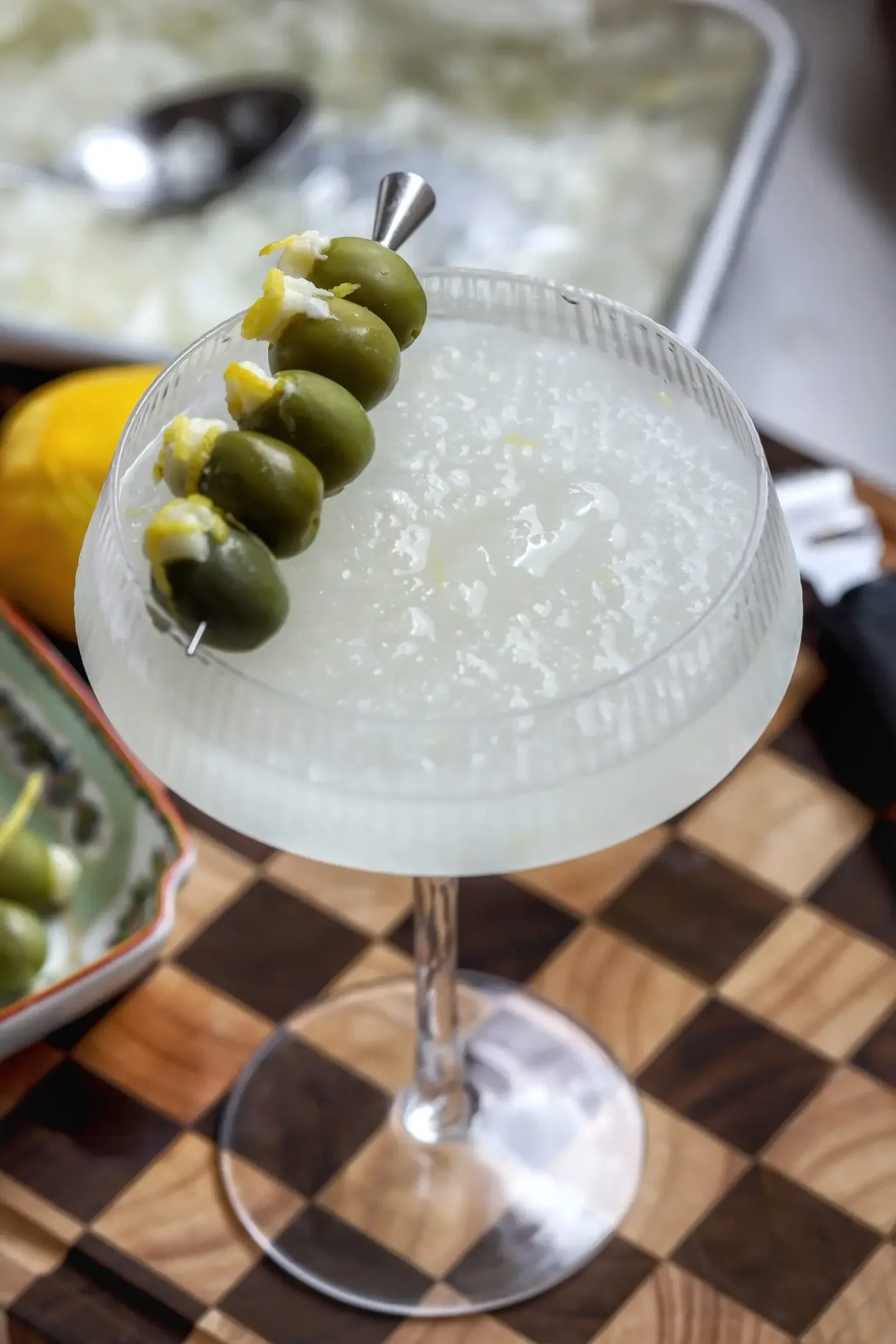 Nadia Aidi's Frozen Extra Dirty Martini