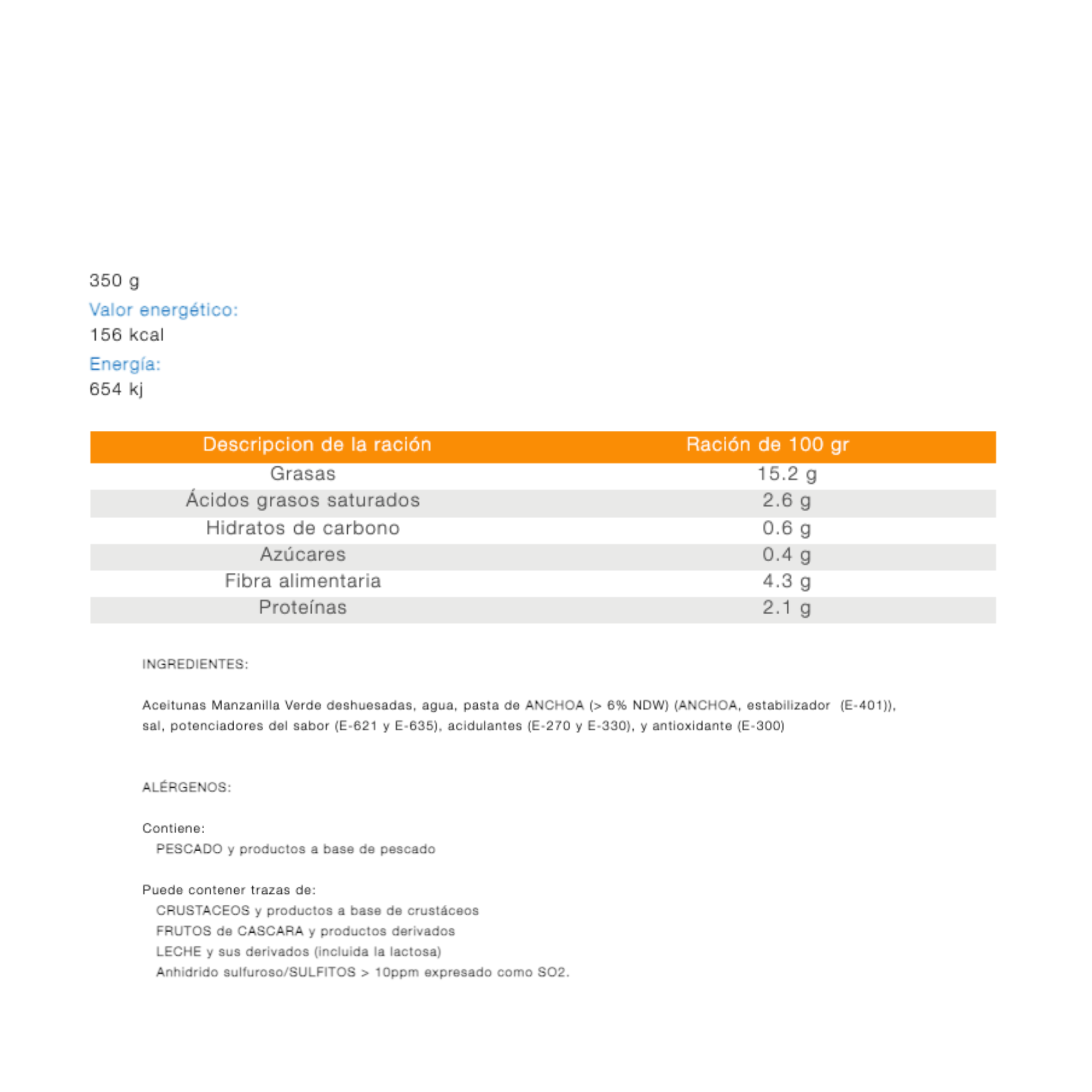 OLIJVEN GROEN ONTPIT ANSJOVISSMAAK - ACEITUNAS SABOR ANCHOA SIN HUESO - 4,25 KG.png