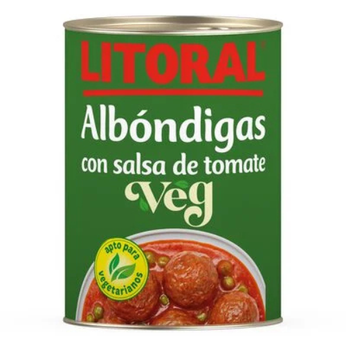 ALBONDIGAS VEGETAL CON SALSA DE TOMATE - 415 g - LITORAL