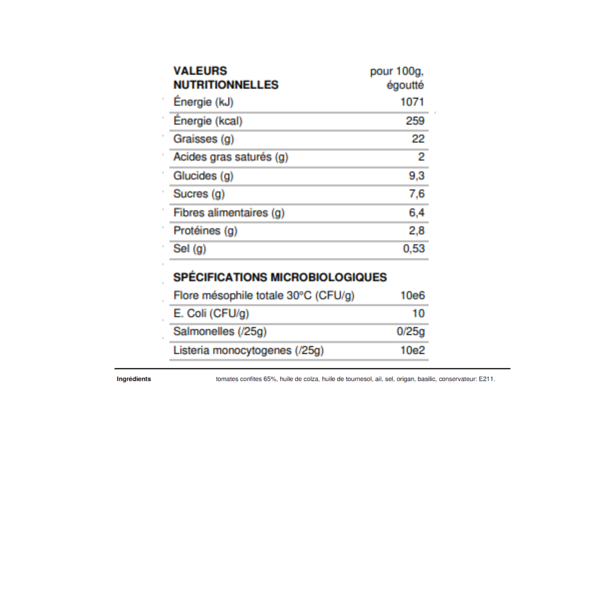 ZONGEDROOGDE TOMATEN - 800 G - KARRAS ingradients.png