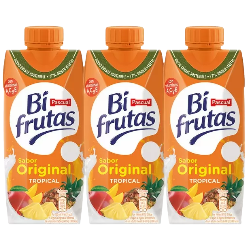 PASCUAL - BIFRUTAS TROPICAL OF MEDITERRÁNEO - 3-pack - 33O ml