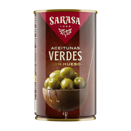 OLIJVEN GROEN MET PIT - 370 GR - SARASA