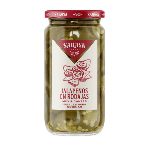 JALAPEÑOS GROEN GESNEDEN - VERDES EN RODAJAS - 360 GR - SARASA