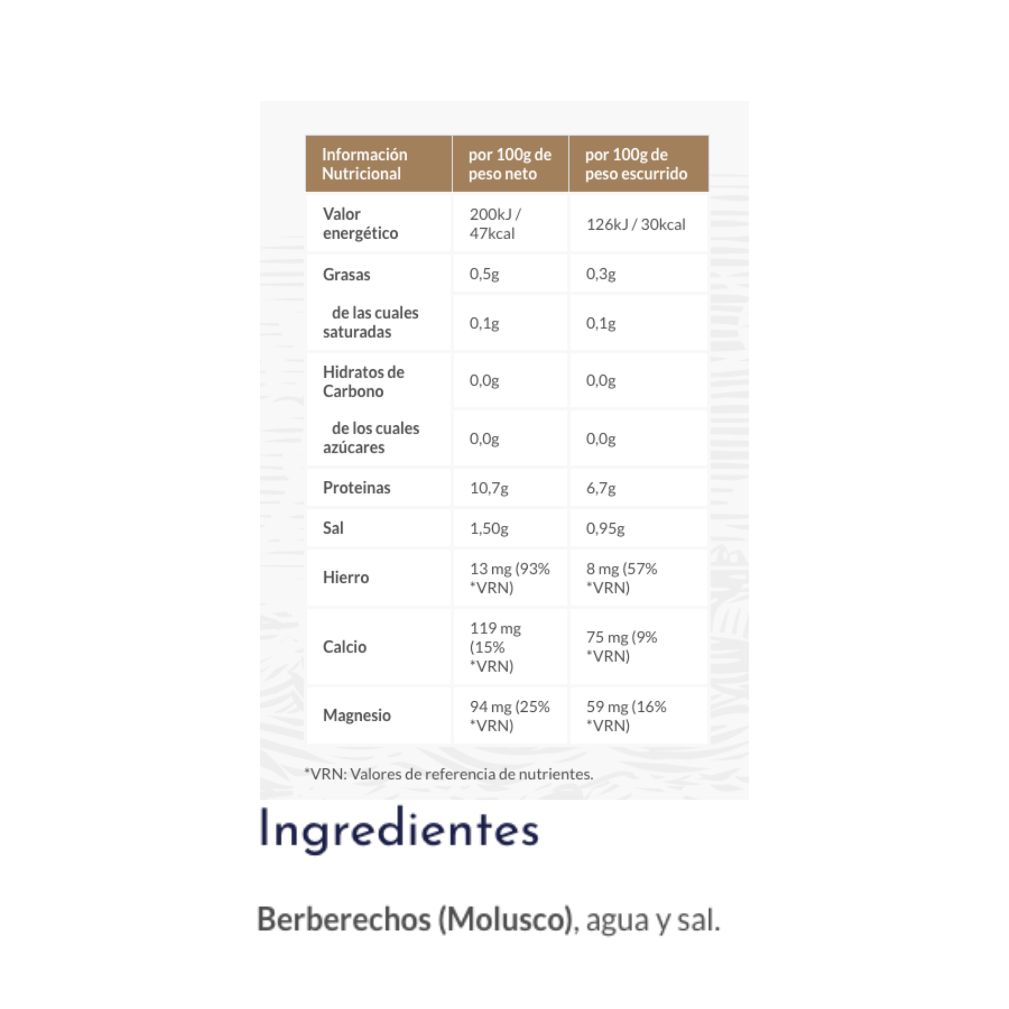KOKKELS 45:55 – BERBERECHOS – 120 g ingradients.png