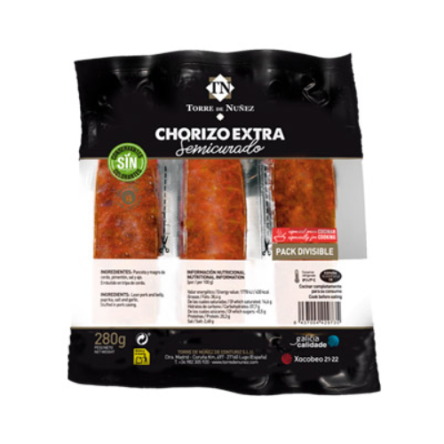 CHORIZO EXTRA SEMICURADO GALLEGO - 250 GR - TORRE DE NUÑEZ