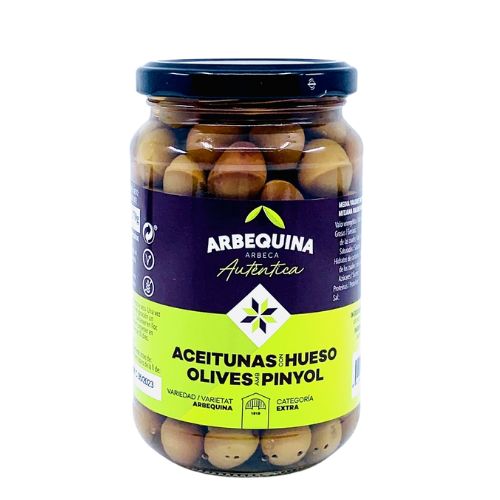 OLIJVEN GROEN ARBEQUINA (GLAS) - 300 GR