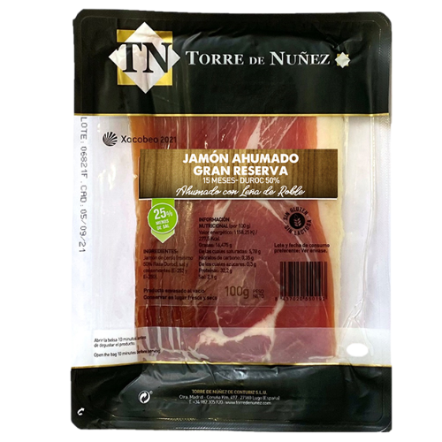 JAMÓN SERRANO DUROC LONCHAS - GESNEDEN - 100 GR - TORRE DE NUÑEZ
