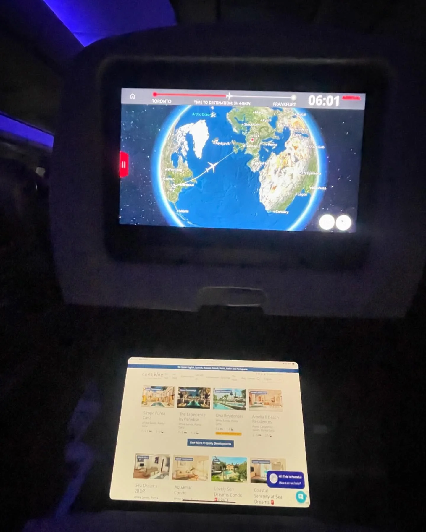 Taking my office to new heights! 🌍✈️ Working hard to bring Punta Cana paradise to you, even while crossing the Atlantic. Nothing stops the mission to find your dream property under the sun! 
#puntacana #canada #toronto #aircanada #dominicanrepublic 