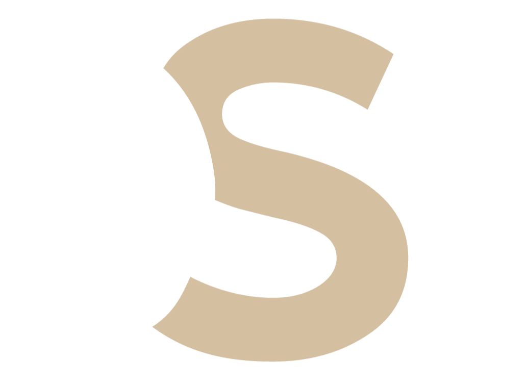A large beige number 5 with a black outline on a transparent background.