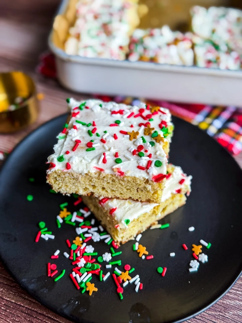 holiday sugar cookie bar