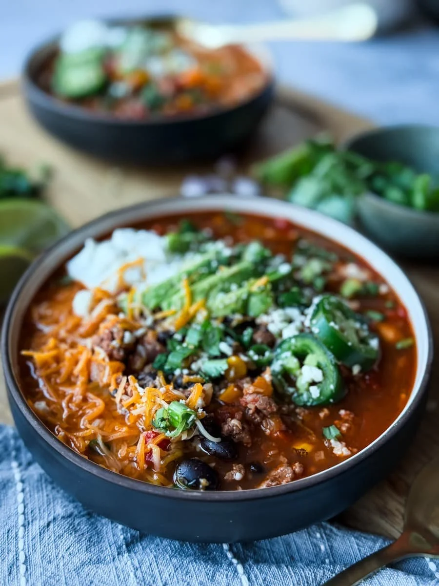ground chicken recipes - taco soup