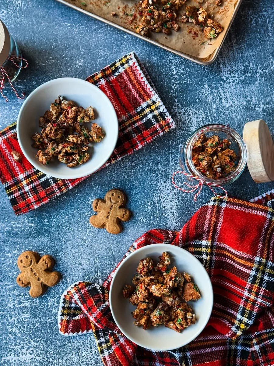healthy snacks for weight loss - gingerbread granola