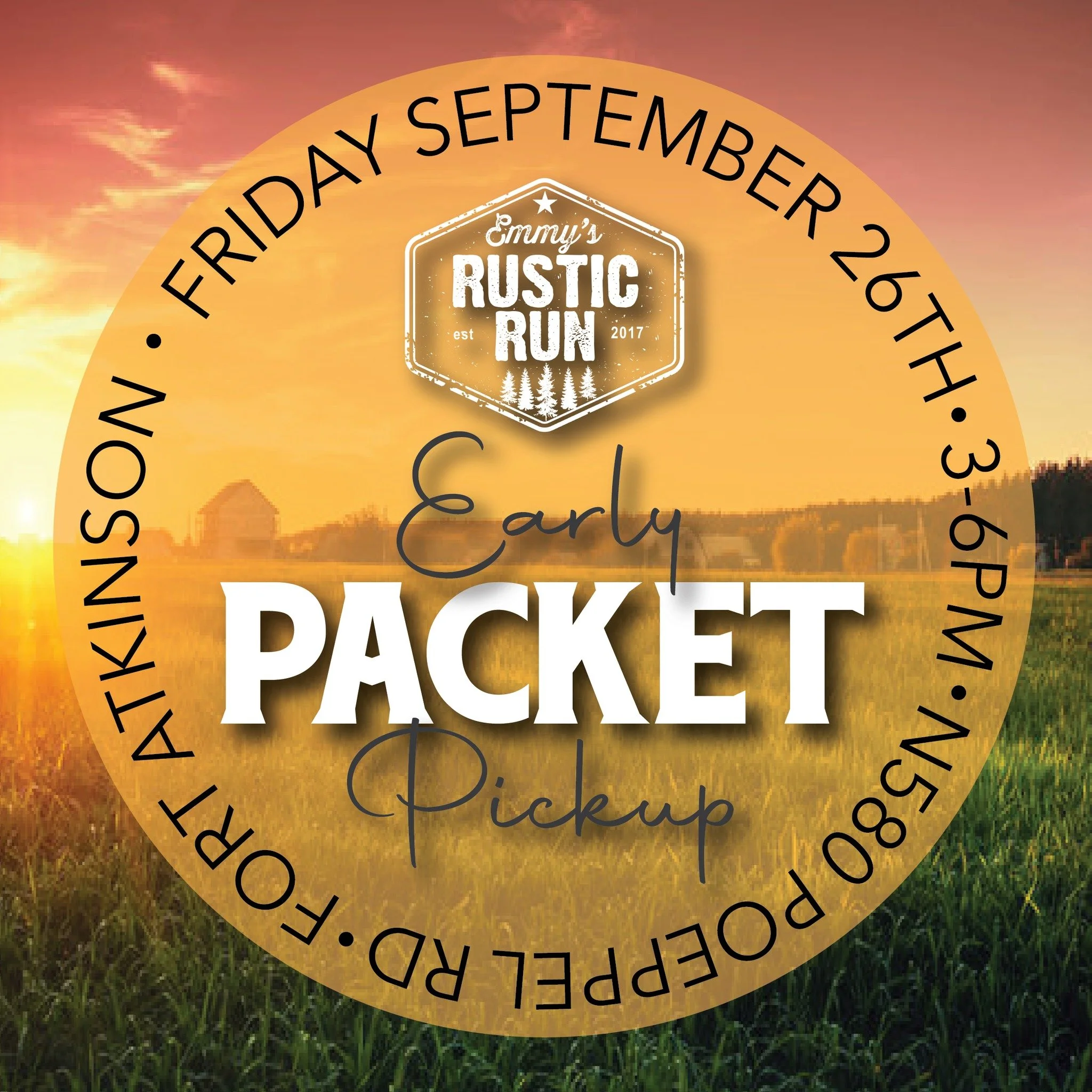 Race day is almost here! We are encouraging all participants to stop by this Friday, September 26th from 3pm-6pm to pick up their event t-shirts and bibs. Pickup will take place at N580 Poeppel Rd, Fort Atkinson-- look for our big red "Emmy's Ru