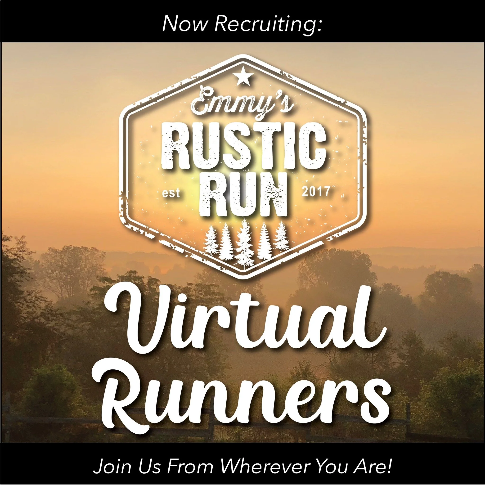 🍂 Can't join us in-person but still want to have some fun? Sign up to be a VIRTUAL RUNNER and you can run, walk, roll, or crawl in honor of Emmy whenever, wherever! (Or just kick back, relax, and think happy thoughts in your comfy new Rustic Run tee