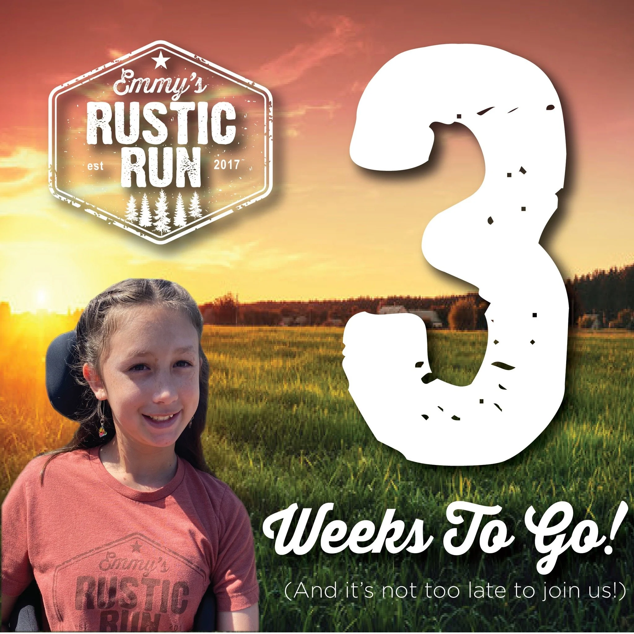 ONLY THREE MORE WEEKS! Don't miss out on the fun! 

🍂 emmysrusticrun.org/register 🍂