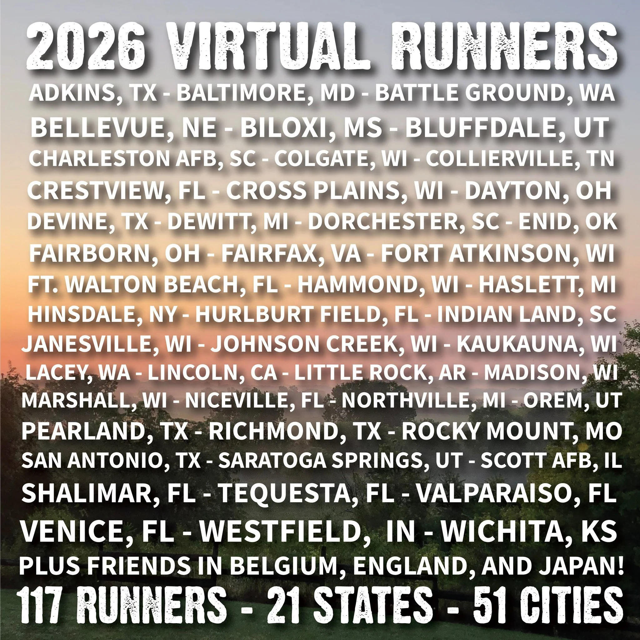 We 🧡 Our Virtual Runners! We had an astounding 117 participants register to join us this year from 51 different cities, 21 different states, and 3 additional countries. THANK YOU FOR JOINING TEAM EMMY!!