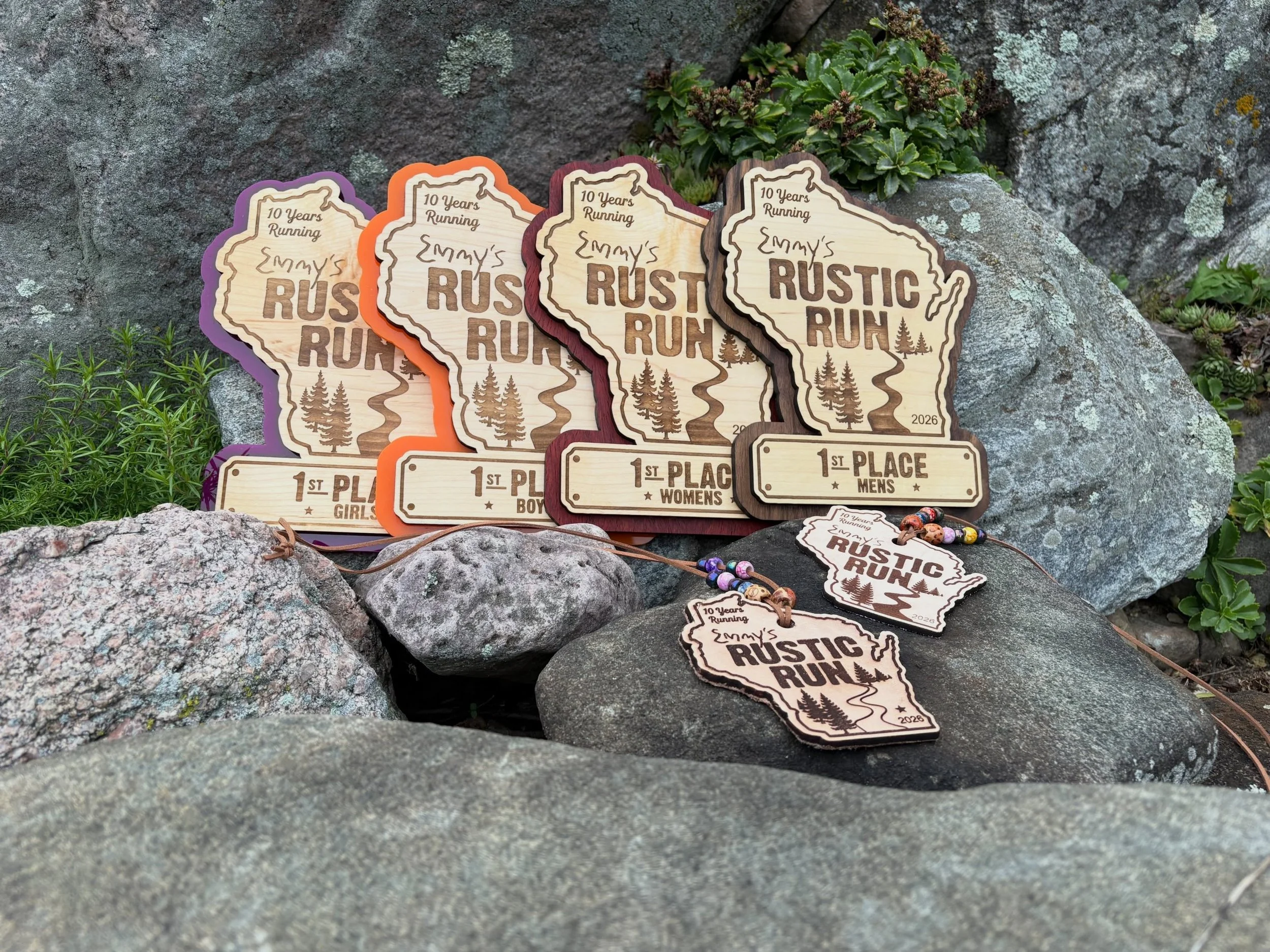 🍂 Check out our 2026 Event Medals &amp; Awards made by @threegoatsworkshop ! 😍 🍂

Online registration is closed but we welcome walk-ups on Saturday starting at 8am! 

#5k #trailrun #fortatkinson #wisconsin #runfast