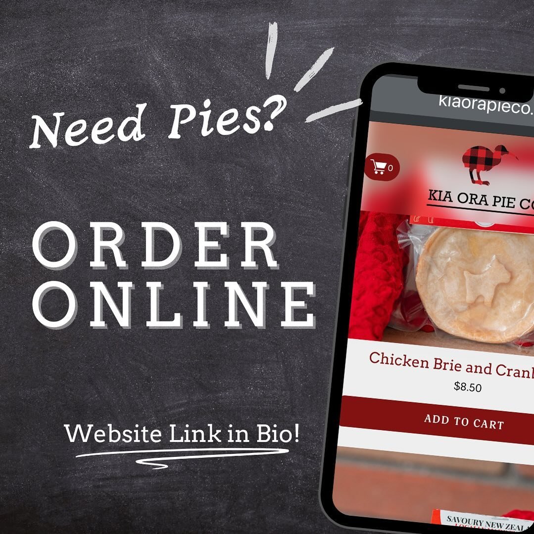 Kia Ora Pie People!
Just a little reminder that If you need a pie fix at any time you can order our pies online!
