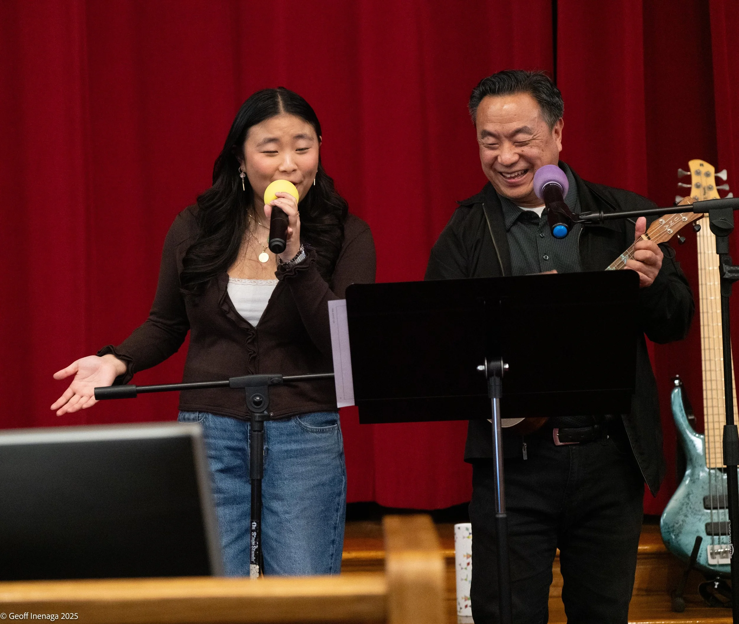  Daughter and dad duo — Ellie Mizushima (now a UC Davis student) and Koichi Mizushima. 
