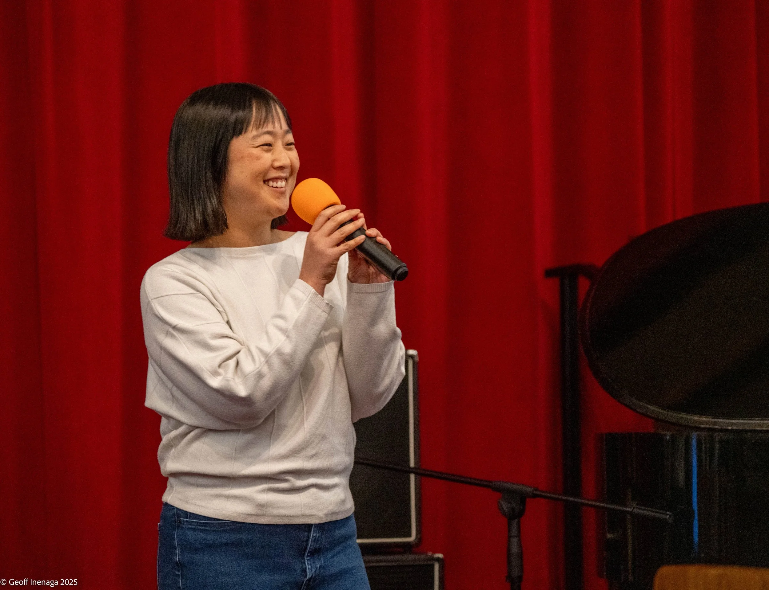  Singer and songwriter Miko Shudo, with the group Bonbu Stories, is one of the lead vocals on “Lantern Song,” along with Miharu Okamura. 