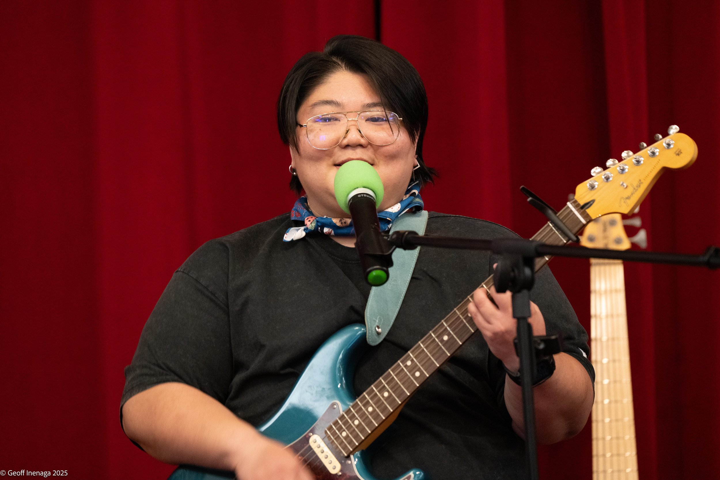  Miharu Okamura of Bonbu Stories is one of the lead vocals on “Lantern Song.” She cowrote the song with Miko Shudo. 