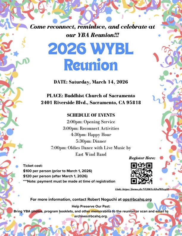 Join us at the Western Young Buddhist League (WYBL) Reunion