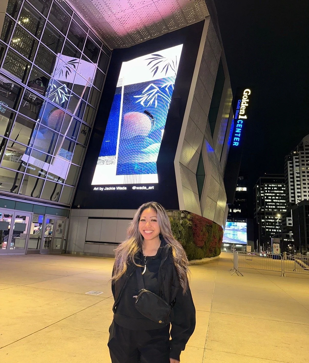  The Golden 1 Center features Jackie Wada’s art during Women's Empowerment Month.  