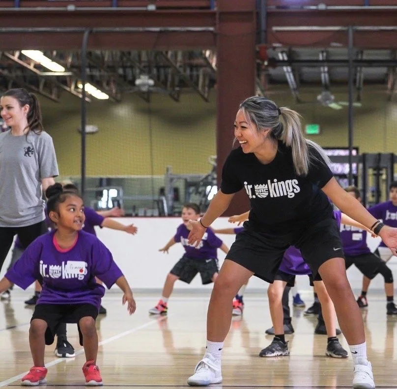 Jackie Wada runs kids’ clinics for the Sacramento Kings.  