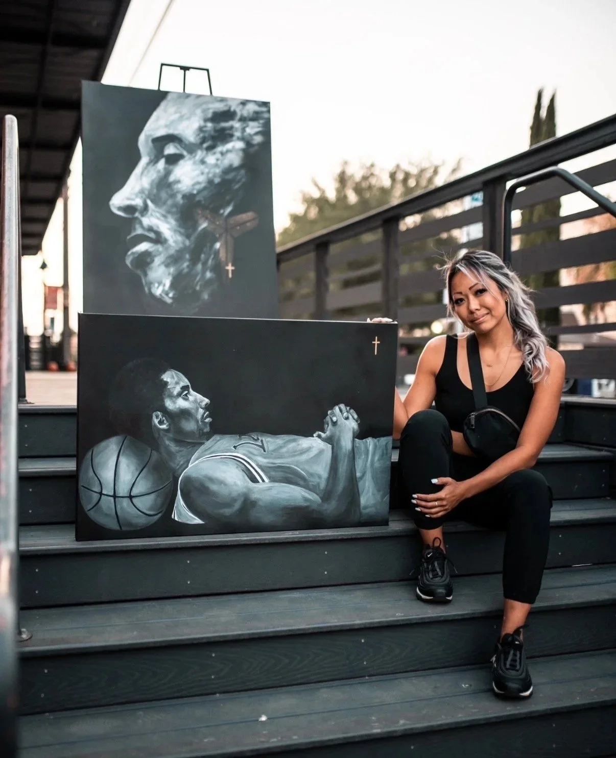  Jackie Wada pays tribute to the late Kobe Bryant through her art.  