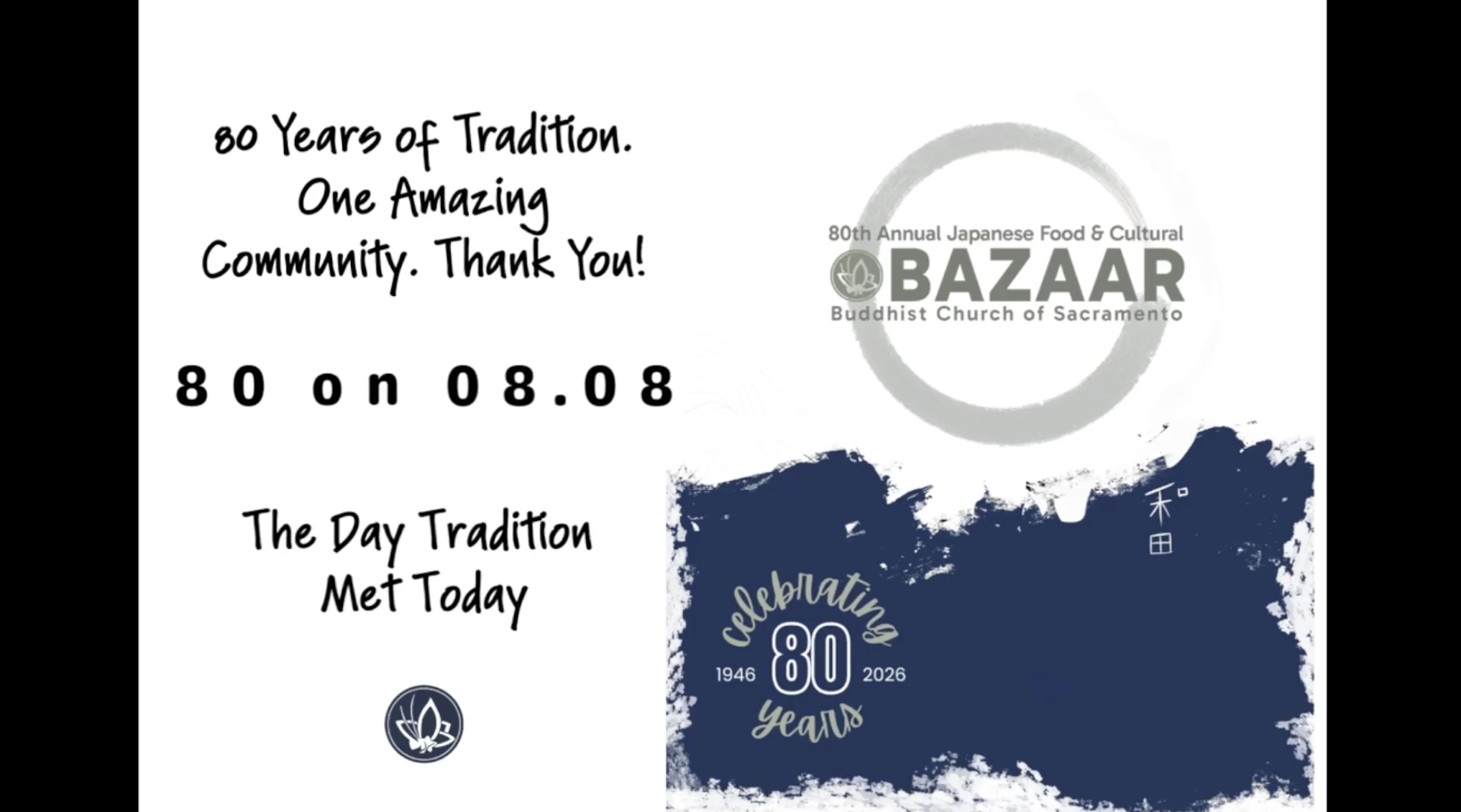 August 8 - the Day Tradition Met Today