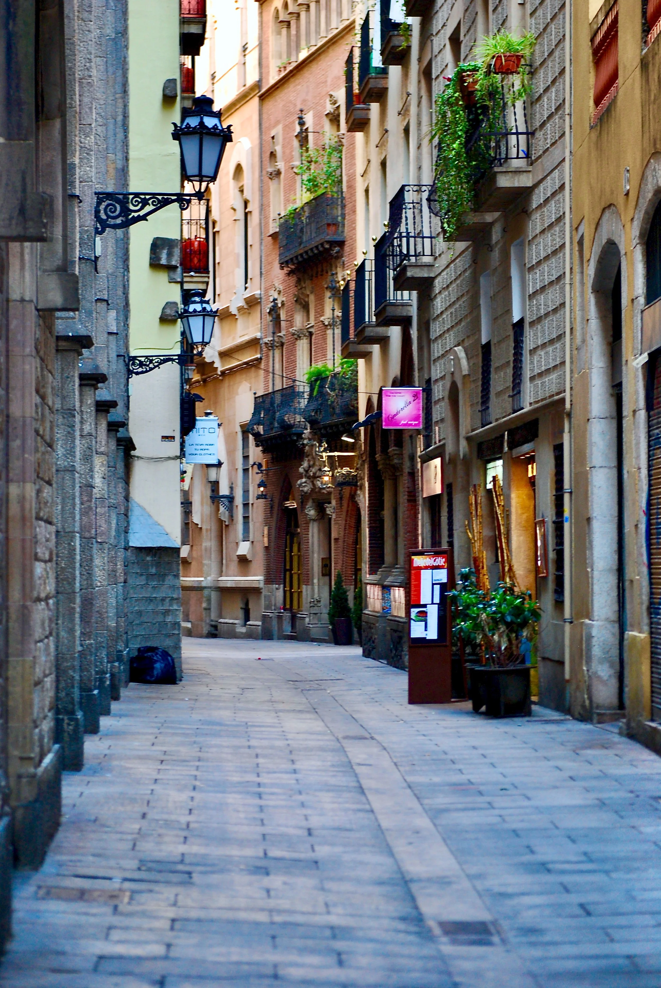"Hidden Alley". Taken from one of the many hidden streets within Barcelona, Spain.