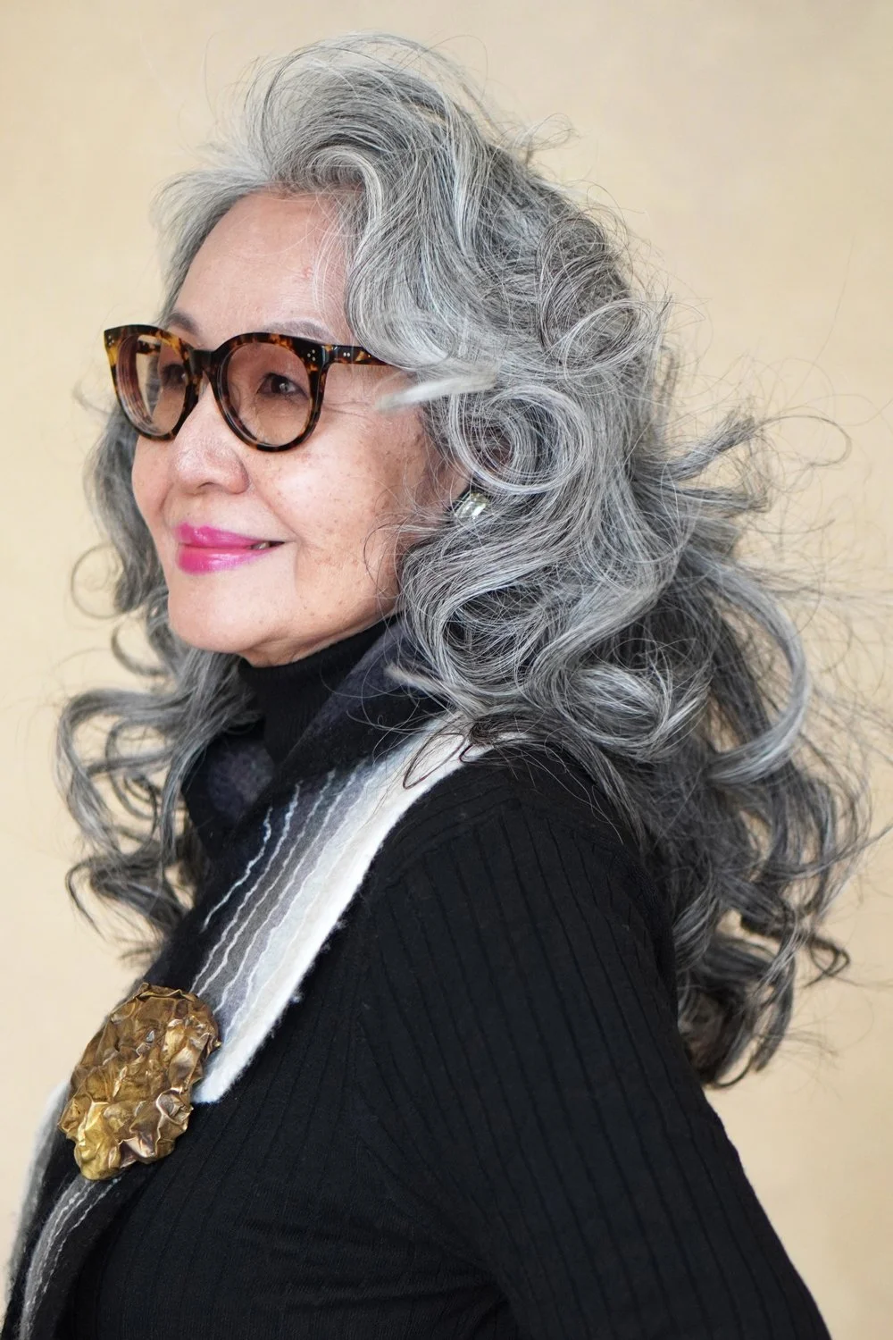 Luxurious Long Gray Hair