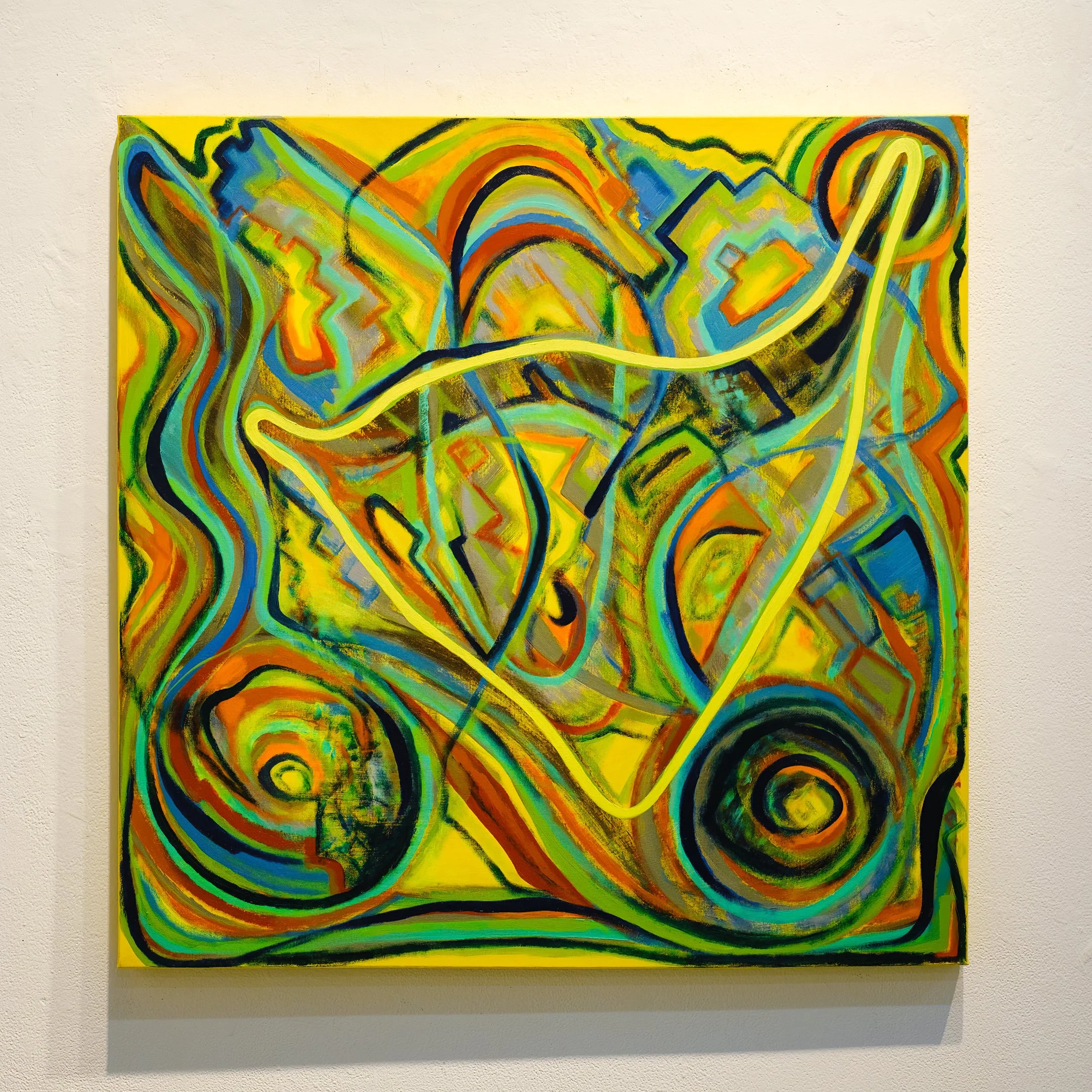 Synchronicity - 2021. Acrylic on canvas, 106.68 x 106.68cm