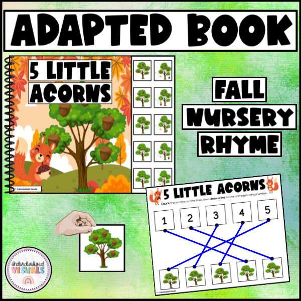 5 Little Acorns Song Activity for Special Education