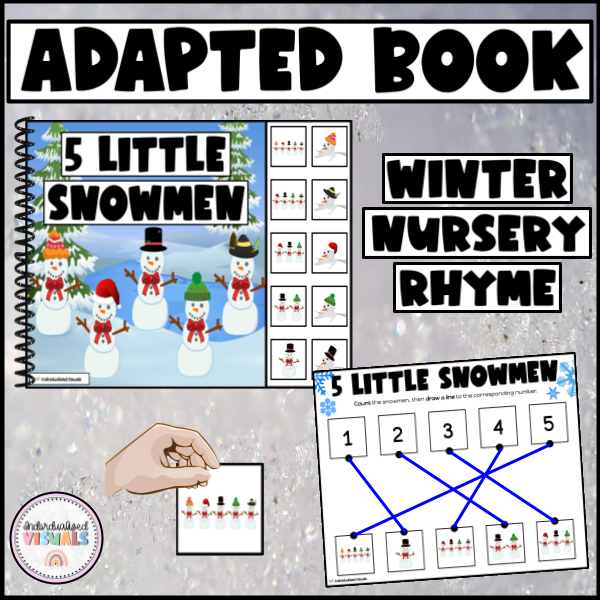 5 Little Snowmen Song Activity for Special Education