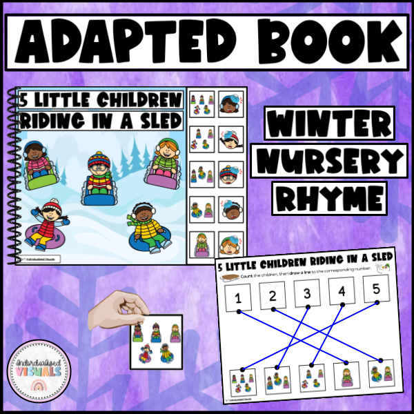 5 Little Children Riding on a Sled Song Activity for Special Education
