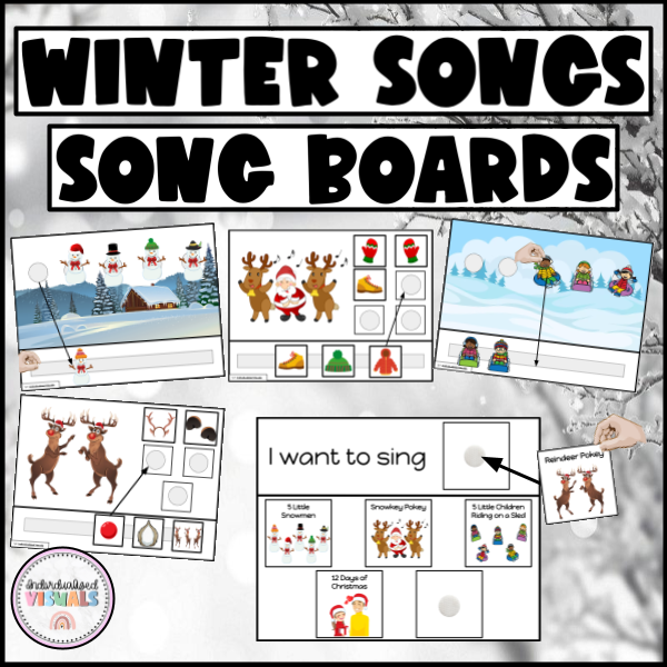 Song boards for Circle Time - Holiday Christmas Carol Songs