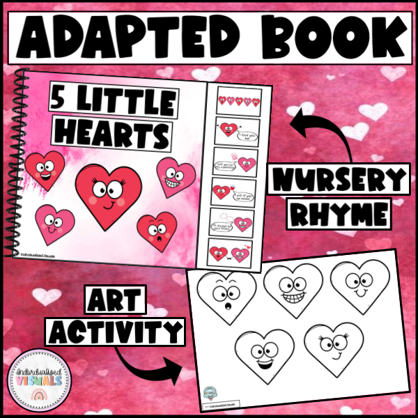 5 Little Hearts Song Activity for Special Education