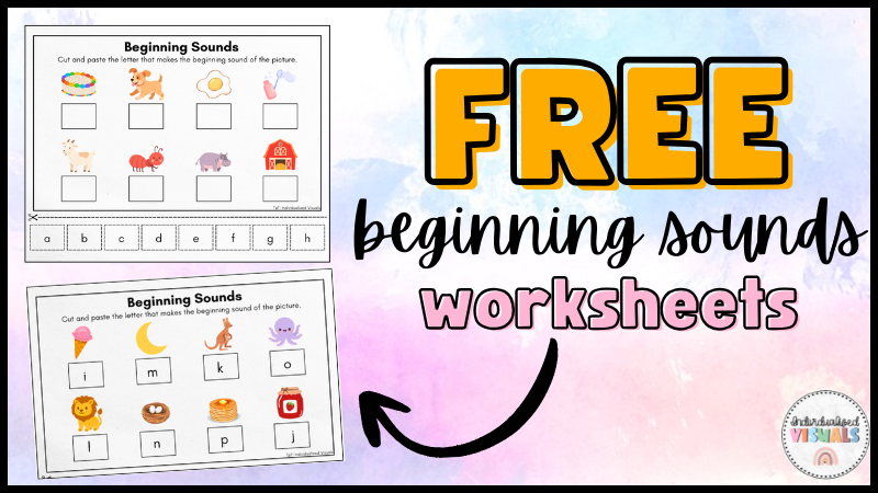 FREE Beginning Sounds Worksheets