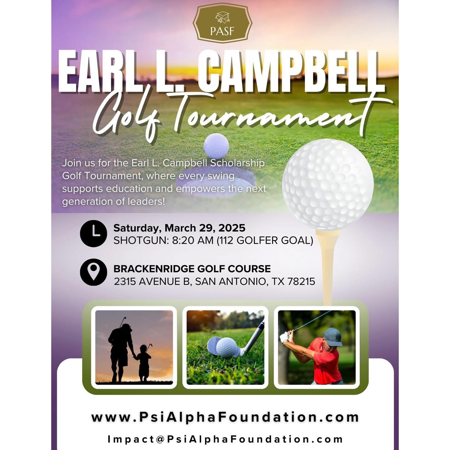 Designing with purpose never misses the mark.

Proud to have created this bold and refined flyer for the Earl L. Campbell Scholarship Golf Tournament by the Psi Alpha Foundation, championing education and leadership through every swing.

Crafted by T