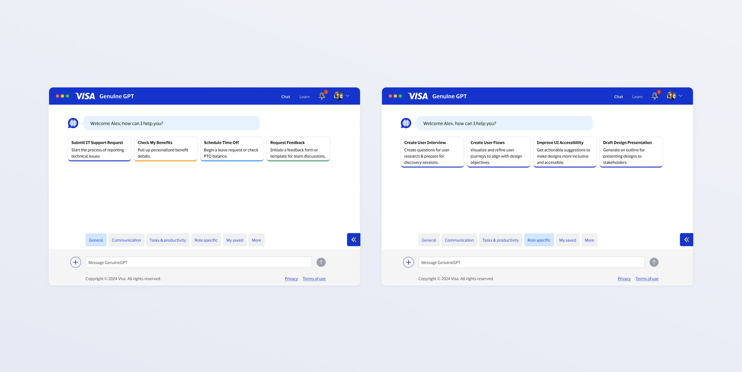 Prompt Templates: Built-in prompt suggestions to help employees kickstart their conversations