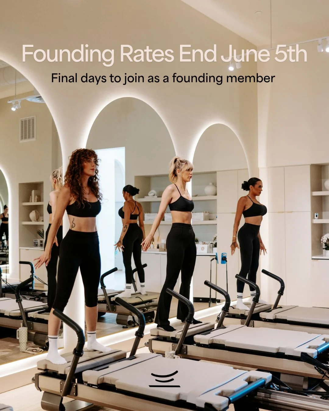 The countdown is on 🤍⁠
⁠
Founding Memberships for our Rogers studio officially end on June 5.⁠
⁠
This is your final opportunity to lock in exclusive founding member pricing before rates increase. If you've been thinking about joining our community, 