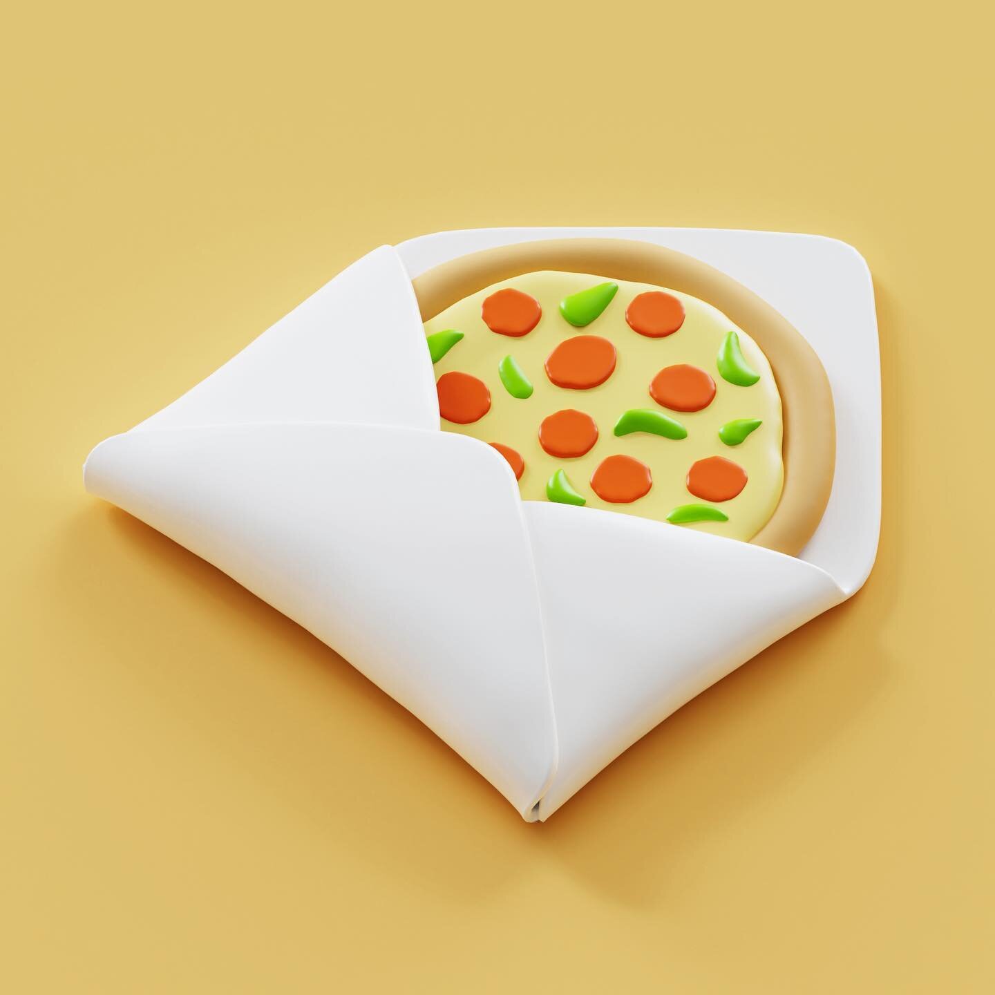 Pizza delivery ✨#3d #3dart #3dillustration #3drender #blender #blender3d #cyclesrender #zbrush #zbrushsculpt #pizza