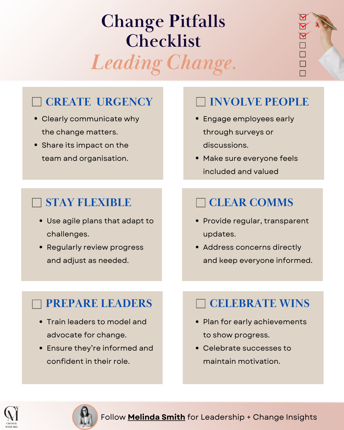 Avoid Change Write Avoid Change Management Pitfalls | Free Checklist to Lead Successful ...