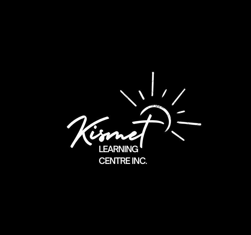 Logo of Kismet Learning Centre Inc. featuring stylized text and a sun design.