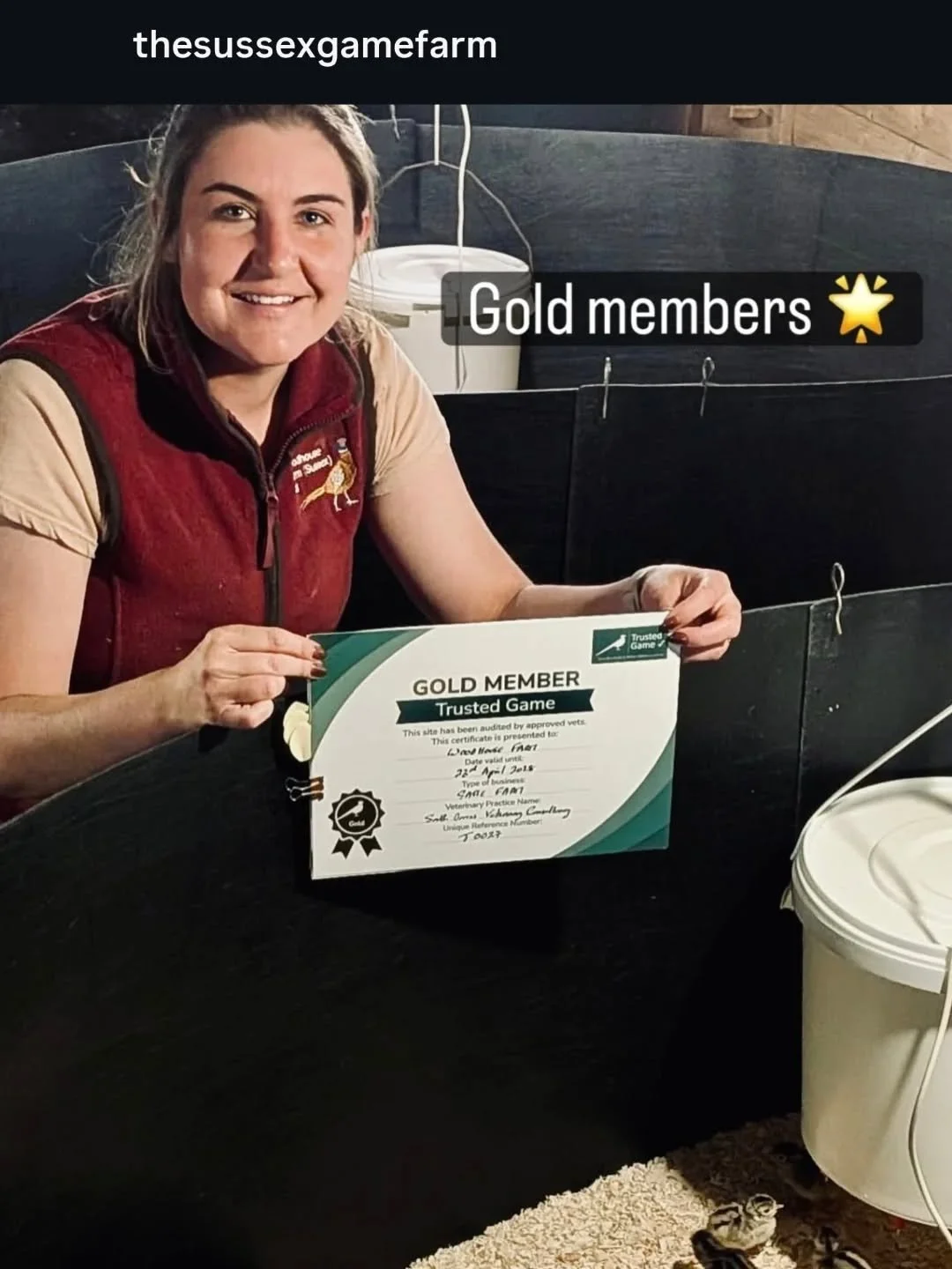 Congratulations to @thesussexgamefarm achieving the highest level of @trustedgamescheme assurance 🥇
GOLD level membership shows that these sites are following best practice and standards are very high.