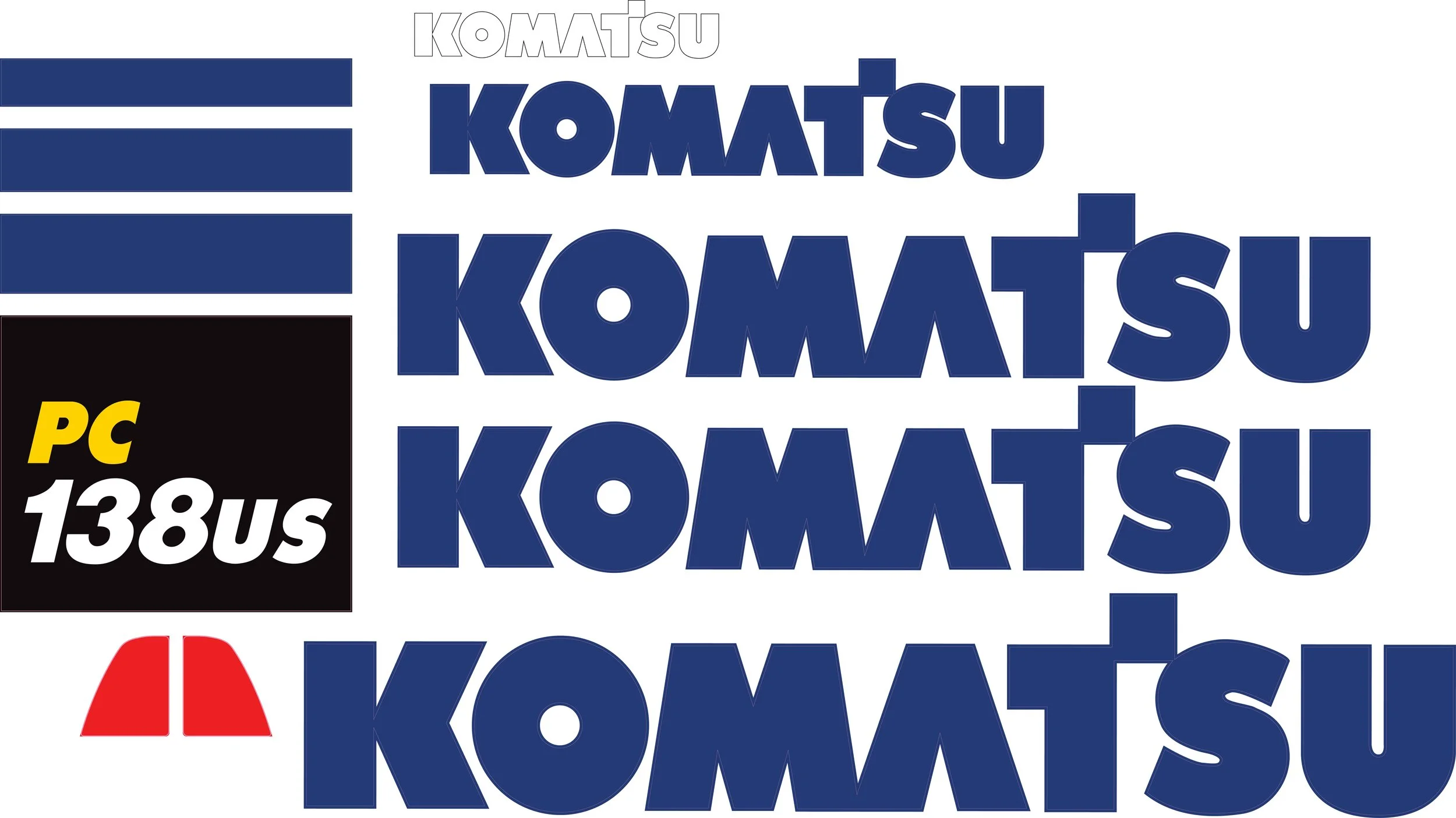 Komatsu PC138US-11 Decals