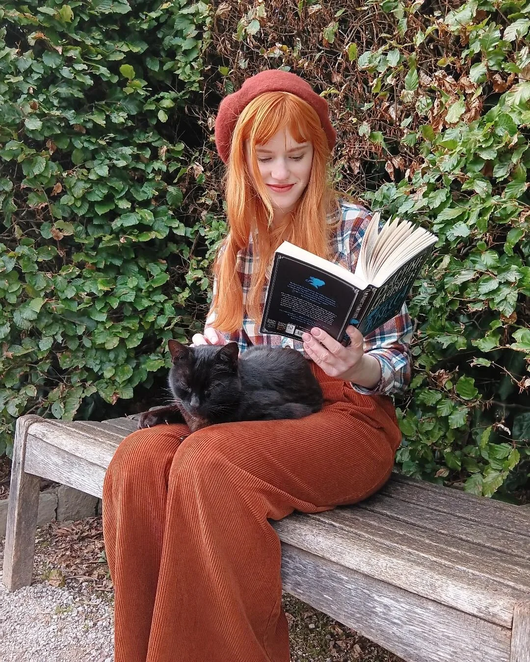 Thank you all so much for all the love on my book announcement 💖 I&rsquo;m currently feeling warm and fuzzy reading all your lovely comments and messages, so please pretend that they're what I'm reading in this picture instead of Rebecca xoxo

&nbsp
