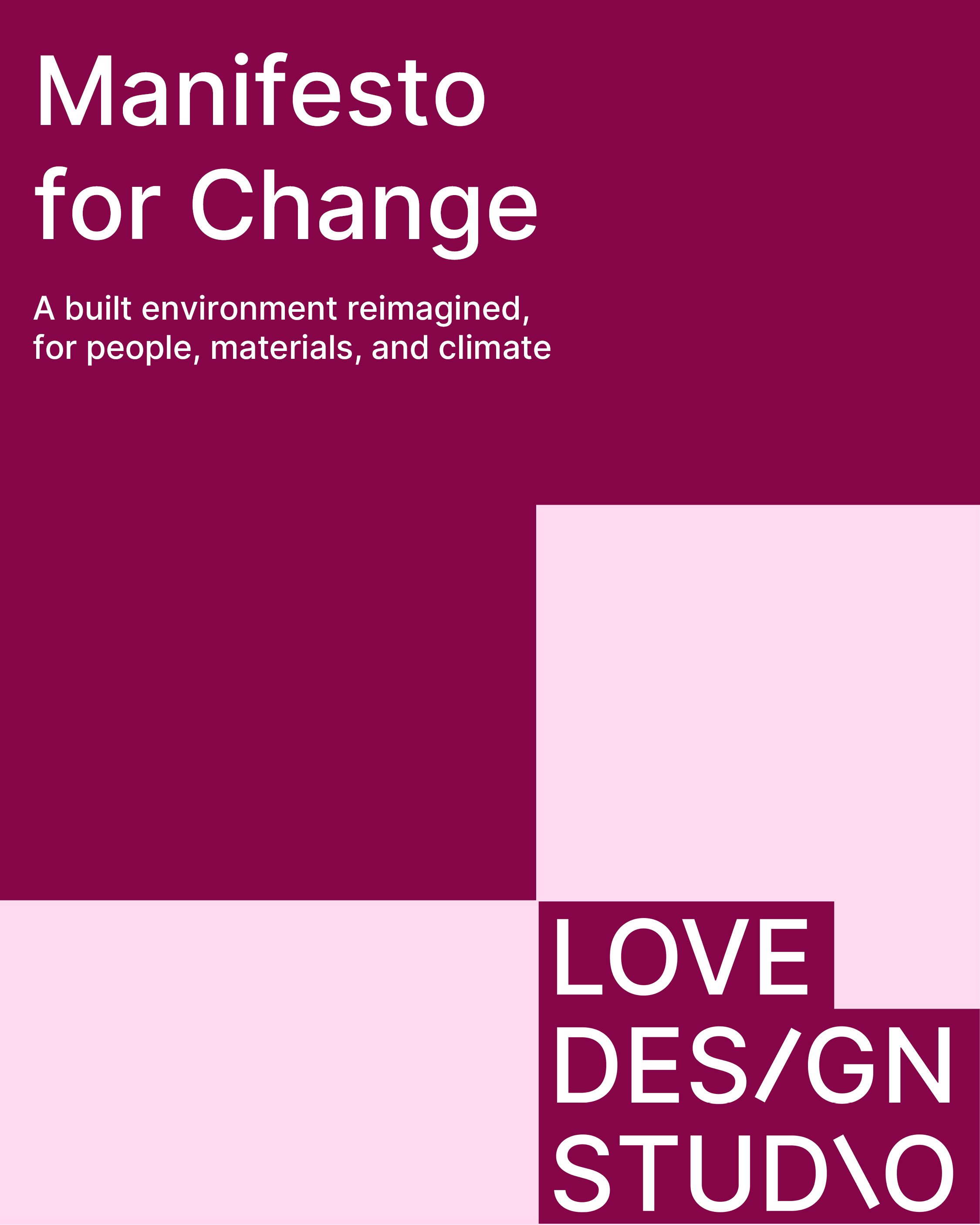 Our Manifesto for Change
